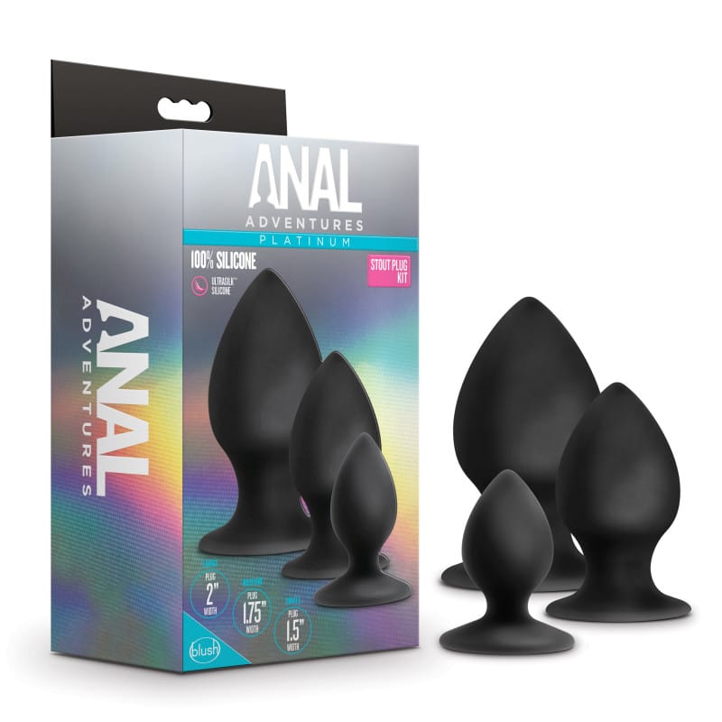 Anal Adventures Platinum Stout Plug Kit Lucrezia And De Sade